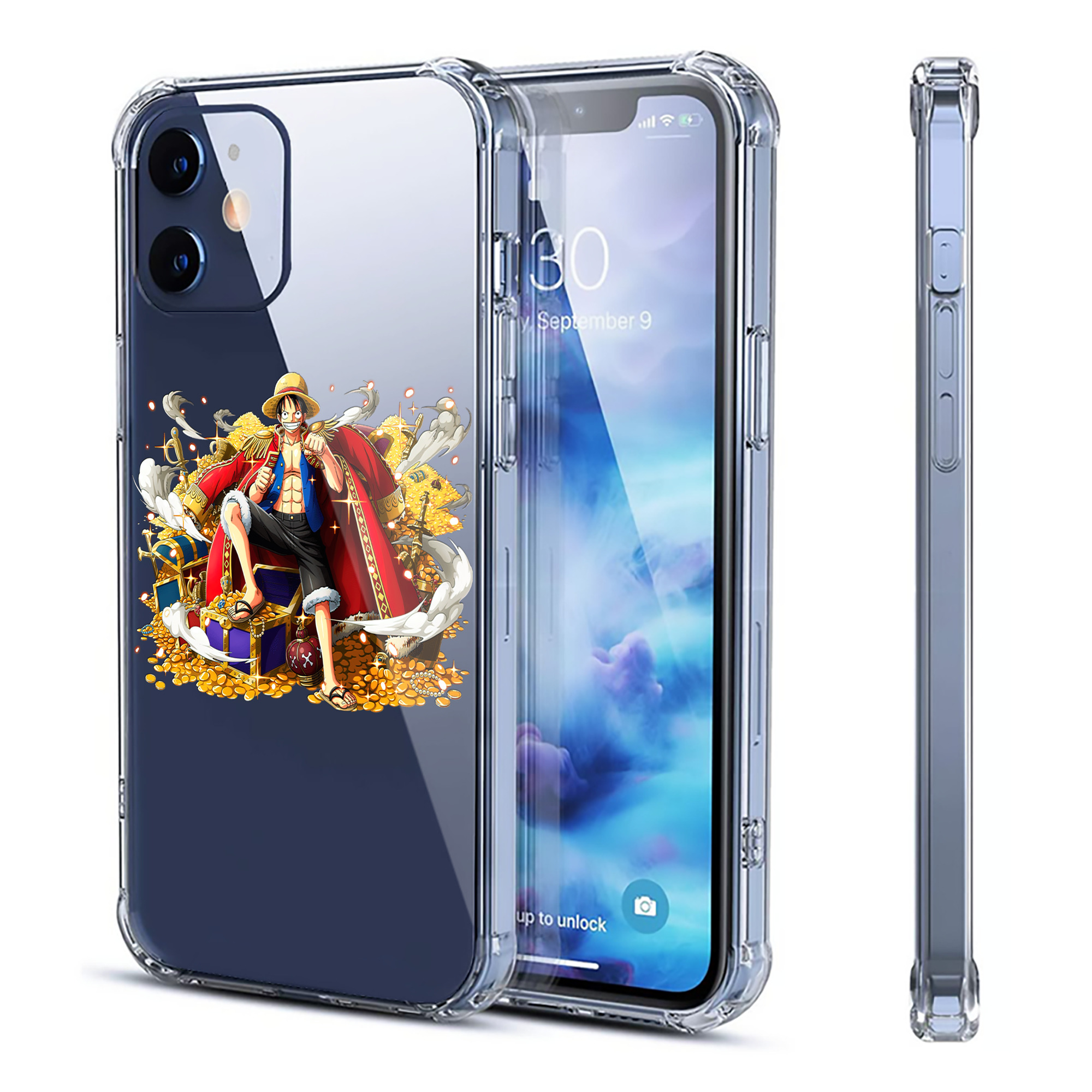 （画像用） ワンピース モンキー・D・ルフィ ONE PIECE Monkey D. Luffy 【iPhone 12シリーズ対応】透明スマホケース（クリアソフトケース）